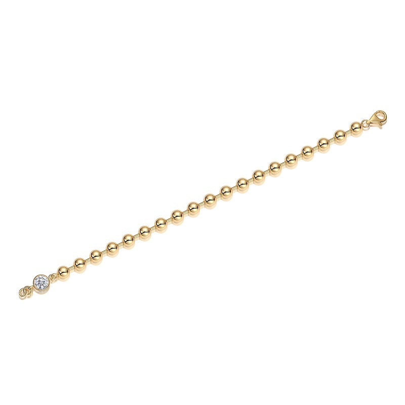 Gold Diamond Beaded Bracelet