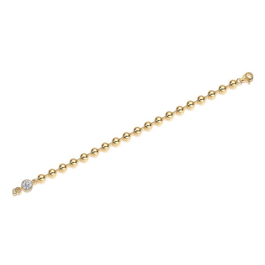 Gold Diamond Beaded Bracelet