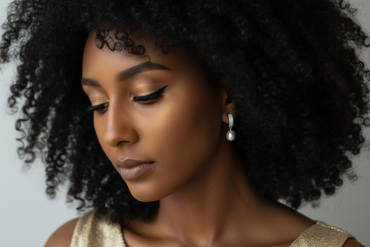 Zircon Freshwater Pearl Drop Earrings