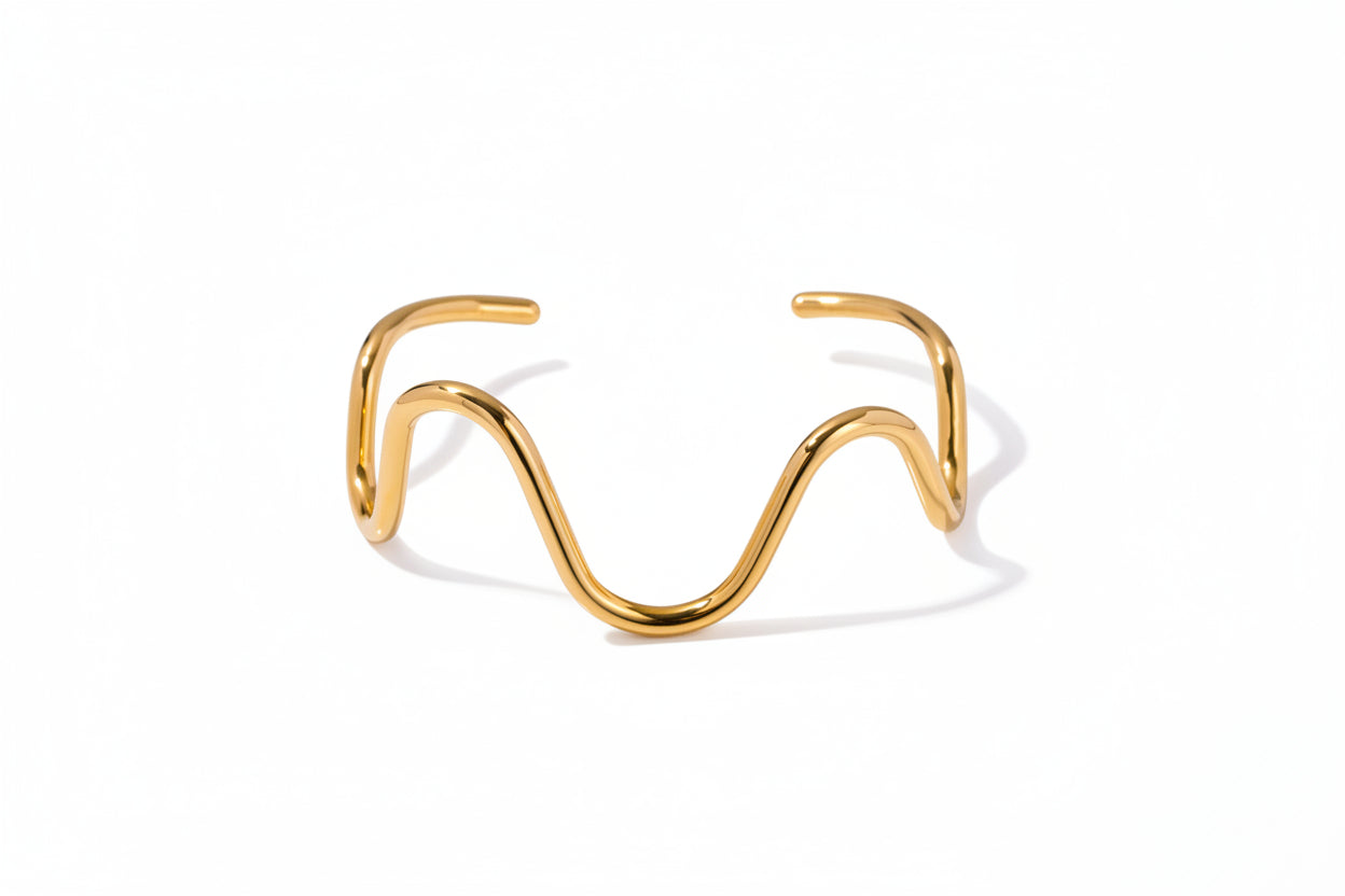 18K Gold Wave Jewelry (Mens)