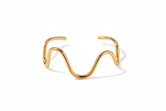 18K Gold Wave Jewelry
