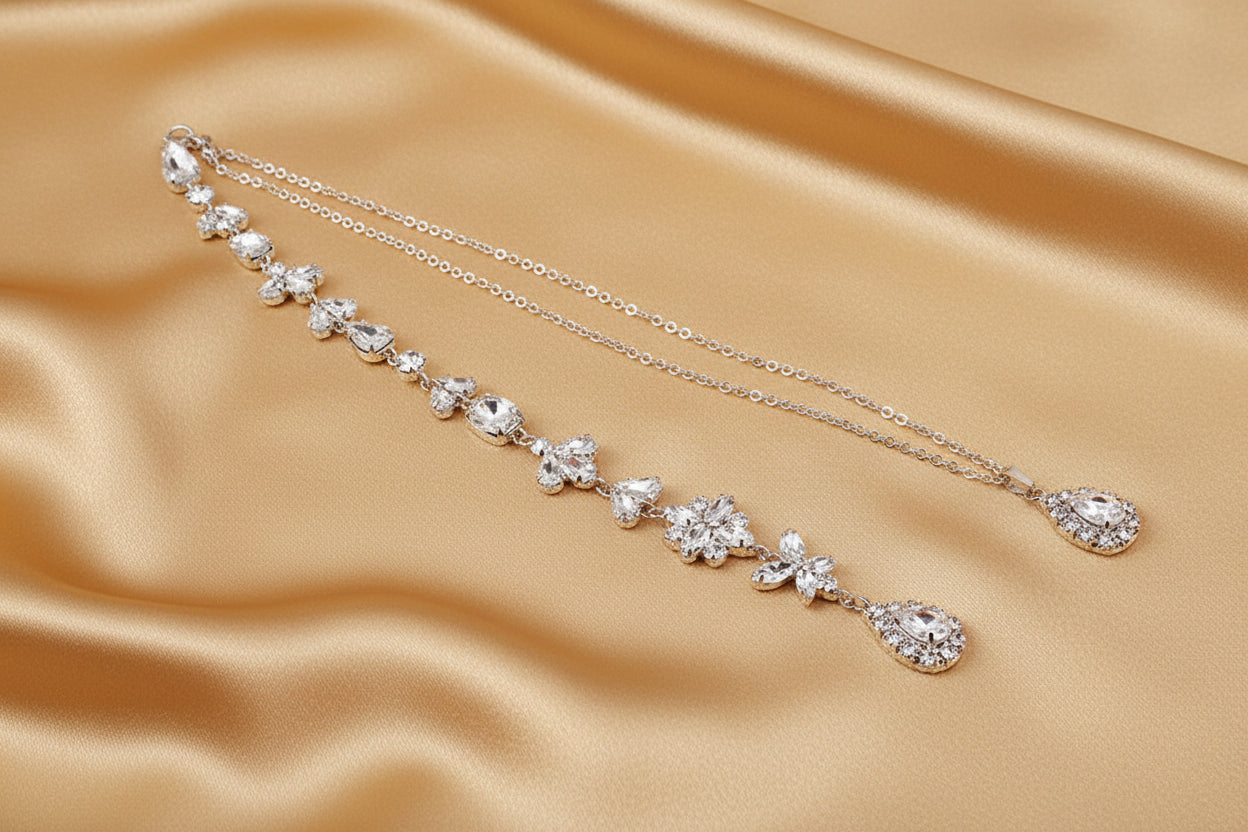 Rhinestone Backdrop Necklace