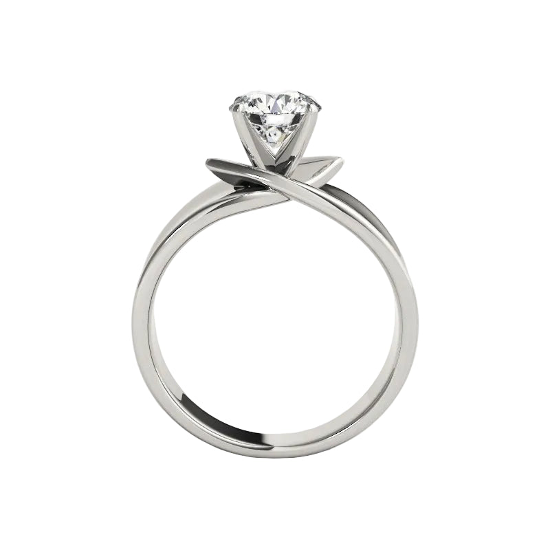 Silver Zircon Wide Band Ring