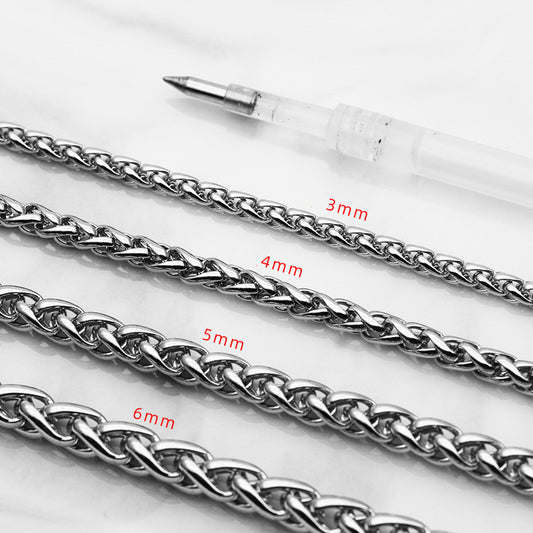 Men’s Titanium Steel Wheat Chains