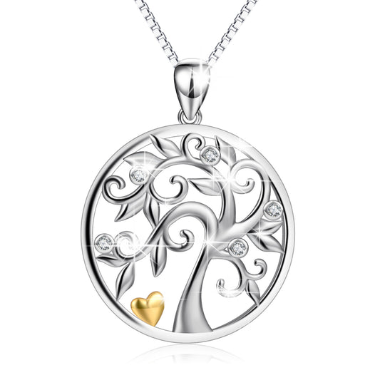925 Silver Hollow Life Tree Necklace