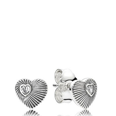 925 Silver Heart Stub Earrings