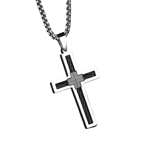 Men’s Titanium Wire Cross Necklace