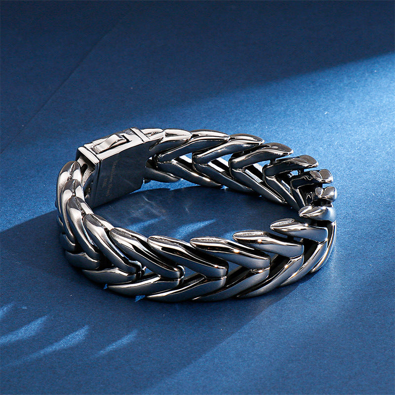 Men's 316 Stainless Steel Buckle Titanium Steel Bracelets