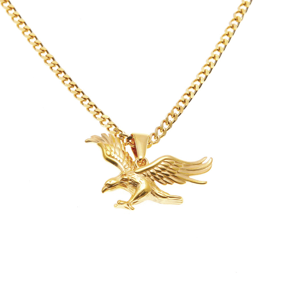 20k Gold Cuban Chain &  Eagle Pendant