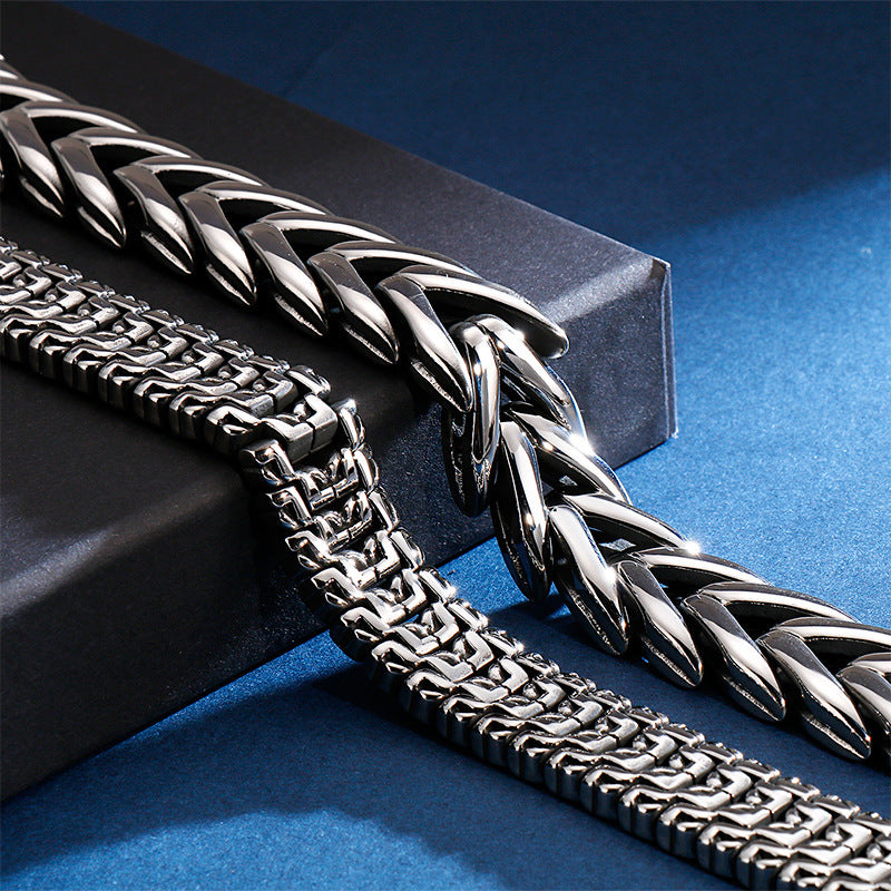 Men's 316 Stainless Steel Buckle Titanium Steel Bracelets