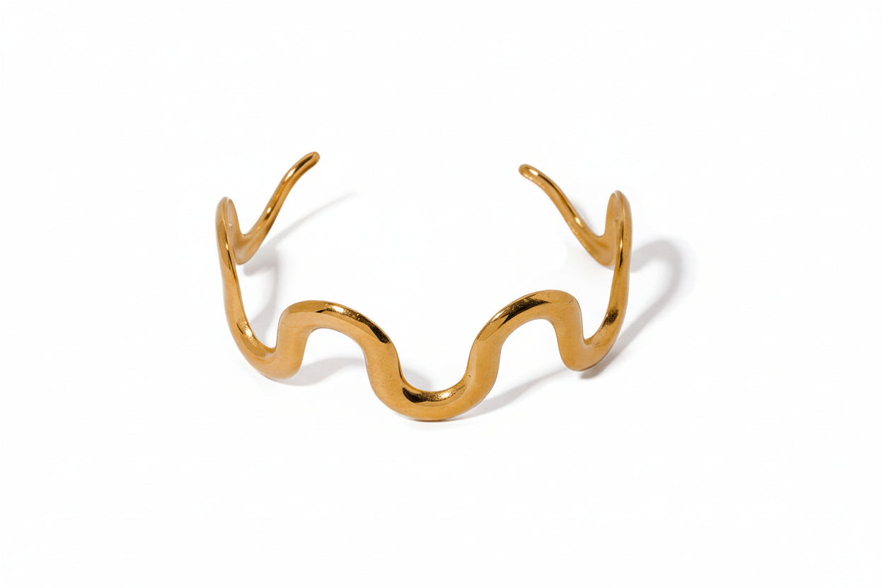 18K Gold Wave Jewelry (Mens)