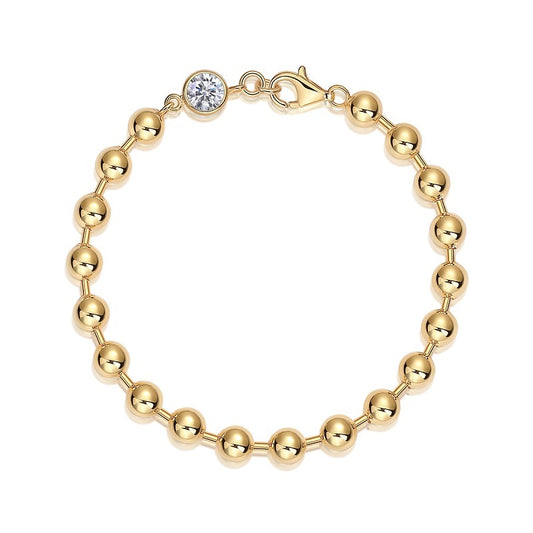Gold Diamond Beaded Bracelet