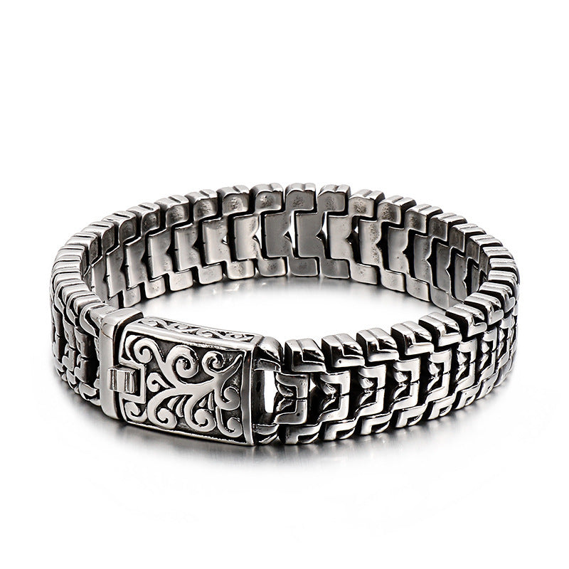 Men's 316 Stainless Steel Buckle Titanium Steel Bracelets